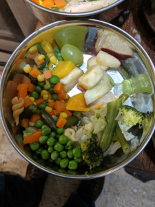 Chicken Veg with Fruit Salad